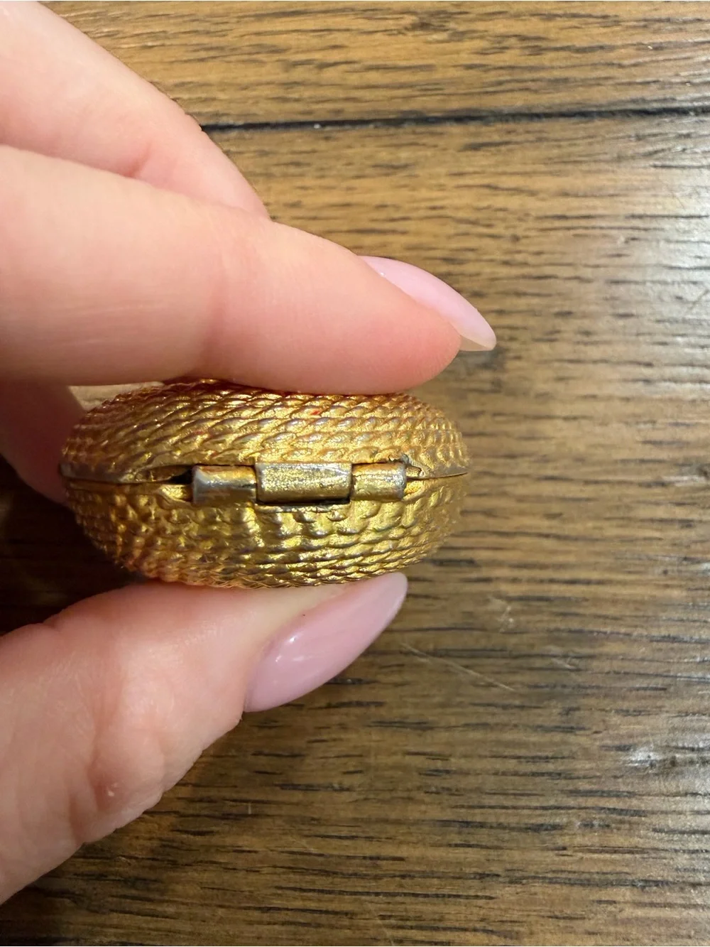 Estee Lauder Gold-Tone Compact with Turquoise Cabochon